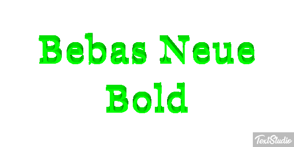 Bebas Neue Bold Efeito do texto