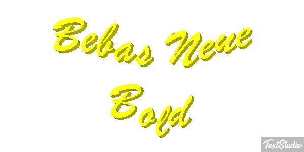 Bebas Neue Bold Efeito do texto