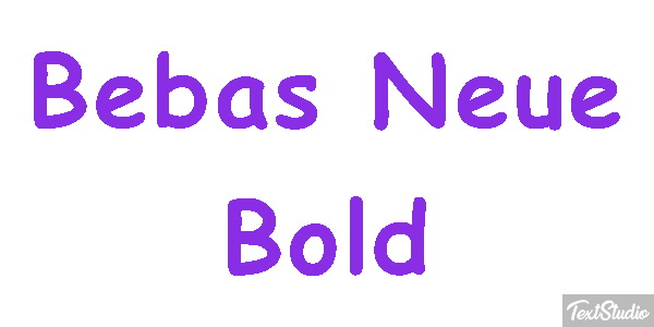 Bebas Neue Bold Efeito do texto