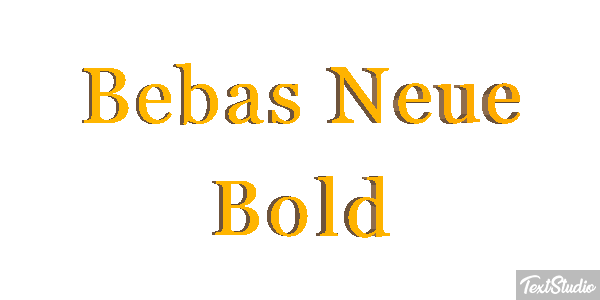Bebas Neue Bold Efeito do texto