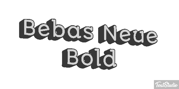 Bebas Neue Bold Efeito do texto