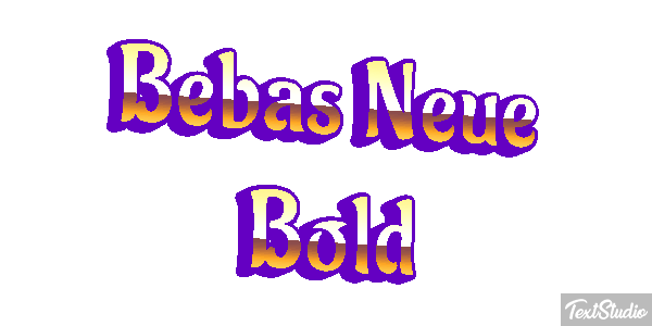 Bebas Neue Bold Efeito do texto