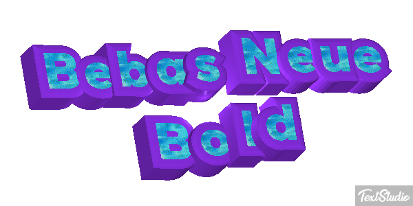 Bebas Neue Bold Efeito do texto