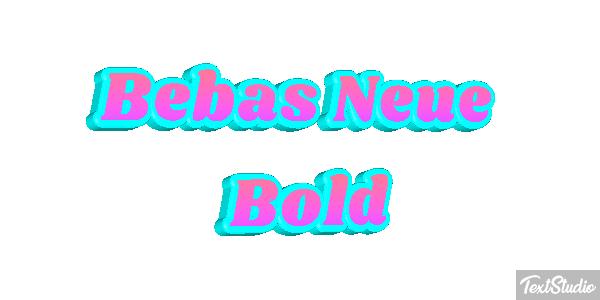 Bebas Neue Bold Efeito do texto