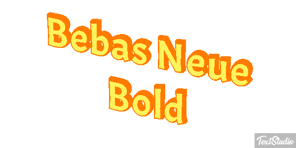 Bebas Neue Bold Efeito do texto