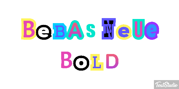 Bebas Neue Bold Efeito do texto