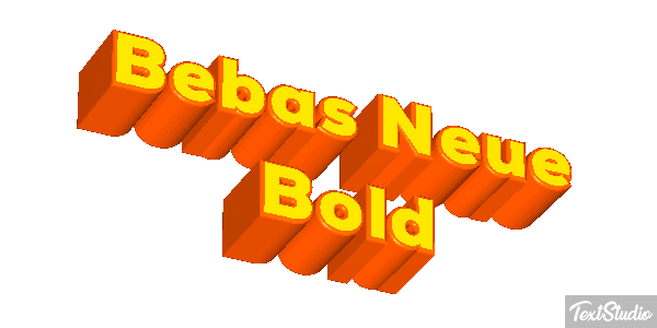 Bebas Neue Bold Efeito do texto