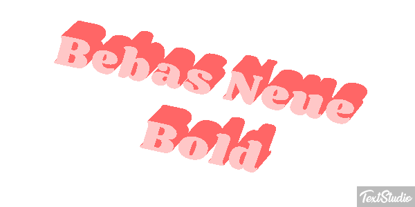 Bebas Neue Bold Efeito do texto