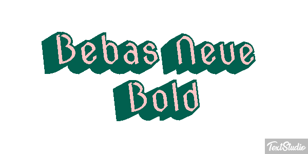 Bebas Neue Bold Efeito do texto