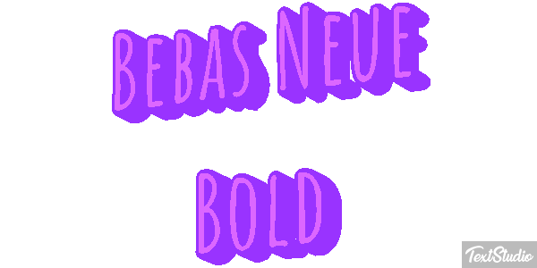 Bebas Neue Bold Efeito do texto