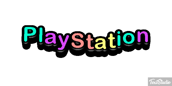 PlayStation Efecto de texto