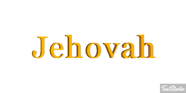 Jéhovah Text effect