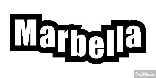 Marbella Tekst effect