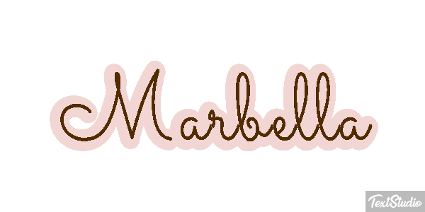 Marbella Tekst effect