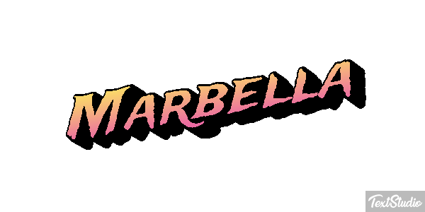 Marbella Tekst effect
