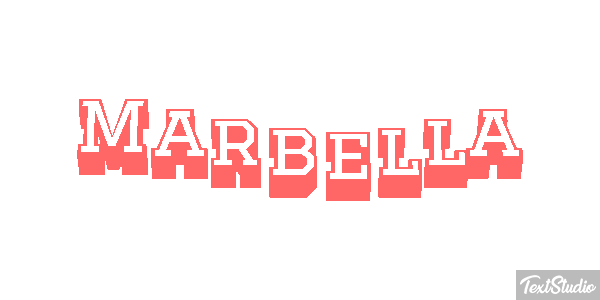 Marbella Tekst effect