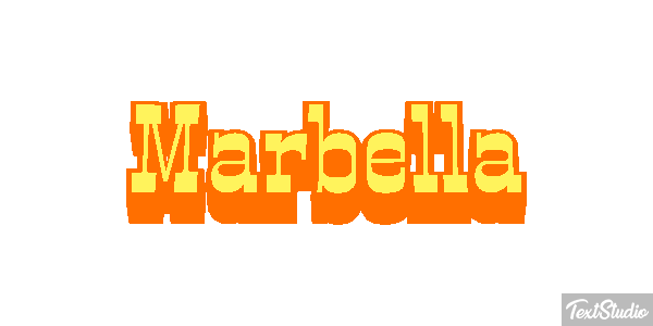Marbella Tekst effect