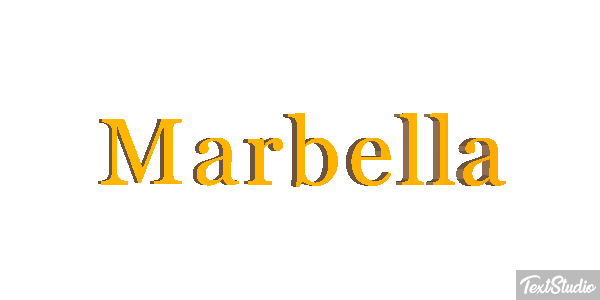 Marbella Tekst effect
