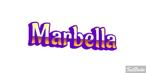 Marbella Tekst effect