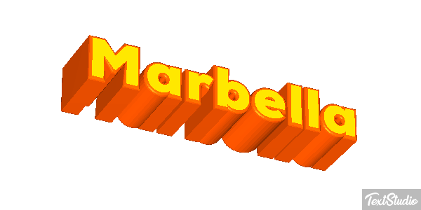 Marbella Tekst effect