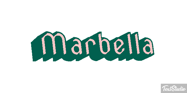 Marbella Tekst effect
