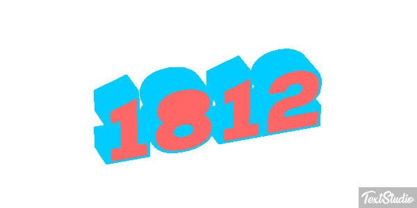 1812 Text effect