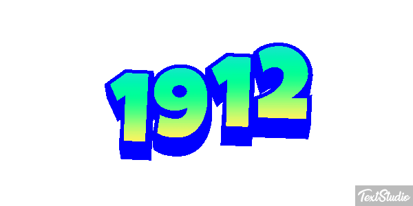 1912 Efeito do texto