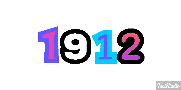 1912 Efeito do texto