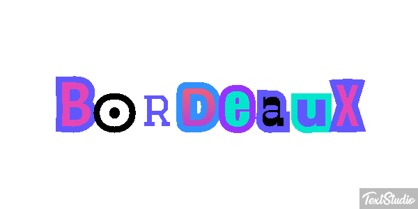 Bordeaux Efecto de texto