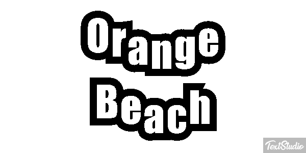 Orange Beach Efekt tekstowy