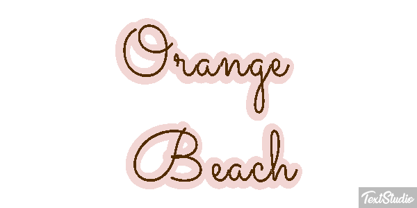 Orange Beach Efekt tekstowy