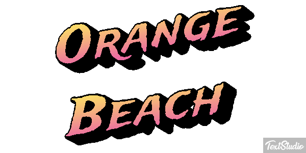 Orange Beach Efekt tekstowy