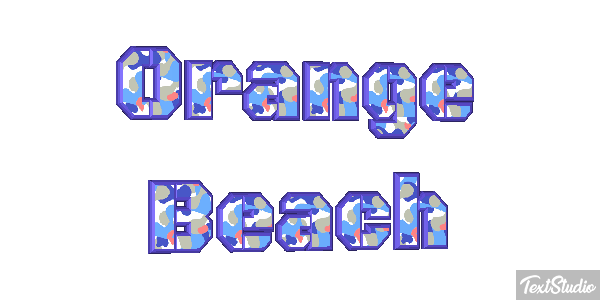 Orange Beach Efekt tekstowy