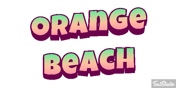 Orange Beach Efekt tekstowy