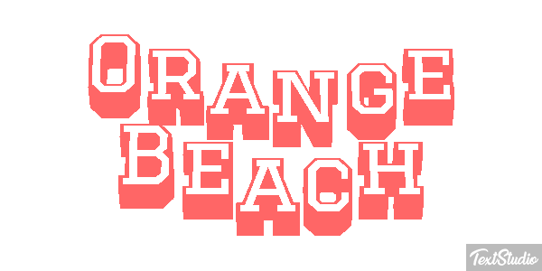 Orange Beach Efekt tekstowy