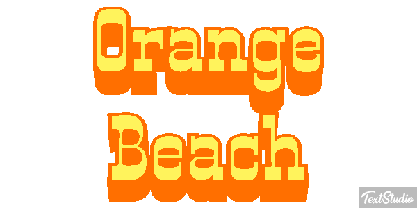 Orange Beach Efekt tekstowy