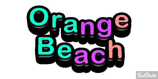 Orange Beach Efekt tekstowy