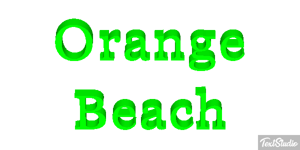 Orange Beach Efekt tekstowy