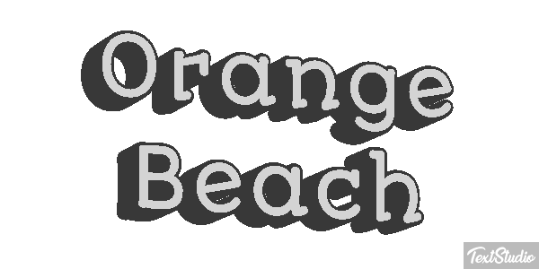 Orange Beach Efekt tekstowy