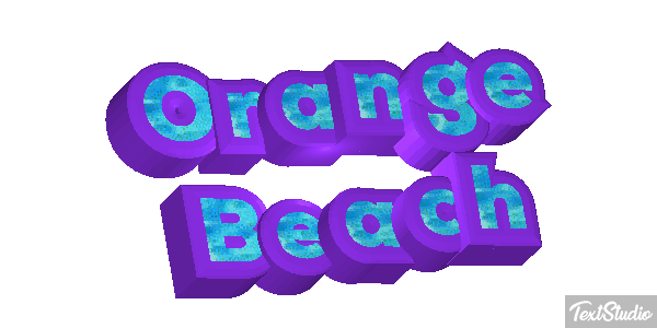 Orange Beach Efekt tekstowy