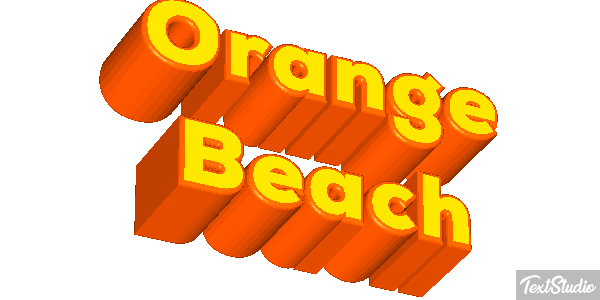 Orange Beach Efekt tekstowy
