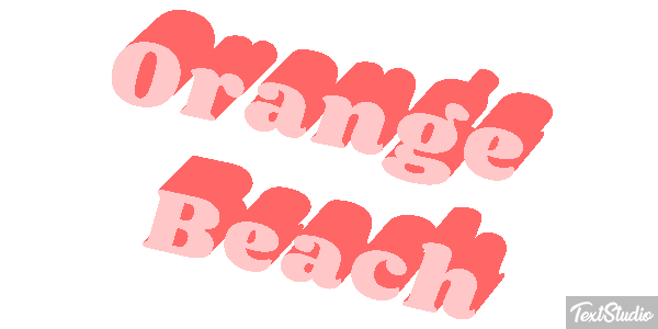 Orange Beach Efekt tekstowy