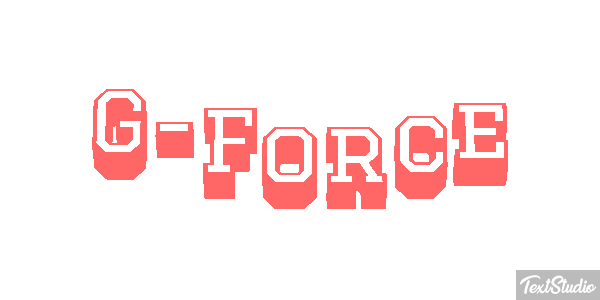 G-Force Efeito do texto