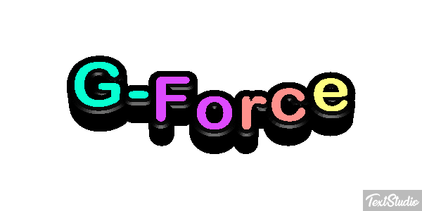 G-Force Efeito do texto
