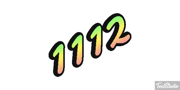 1112 Text effect