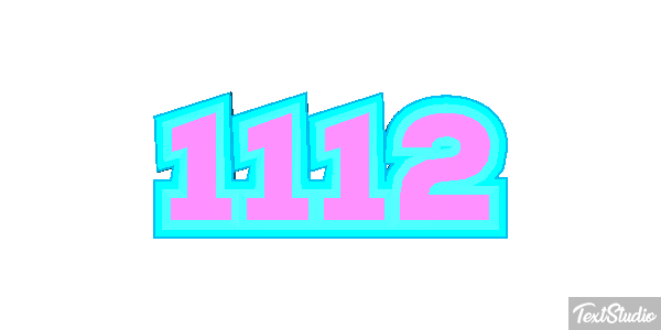 1112 Text effect