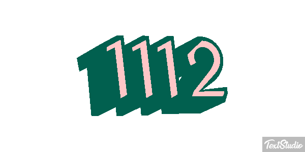1112 Text effect