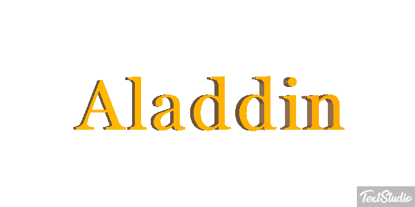Aladdin Efekt tekstowy