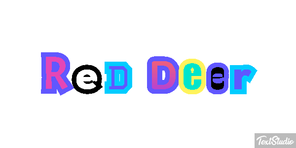 Red Deer Effet de texte