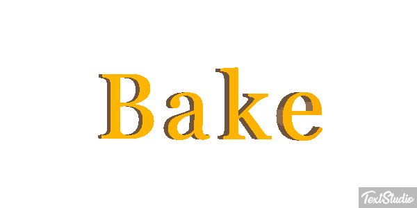 Bake Texteffekt
